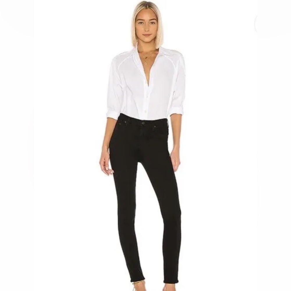 COH "AVEDON SLICK SKINNY LEG" Mid-Rise Stretch Jeans In "BLACK"